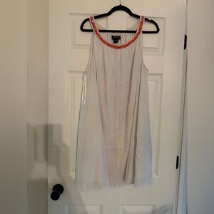 Lane Bryant Gauze Mini Dress with Embellished Neckline Size 18/20